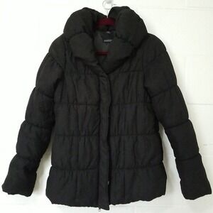AZUL by MOUSSY WOMENS BLACK 'PUFFER' JACKET